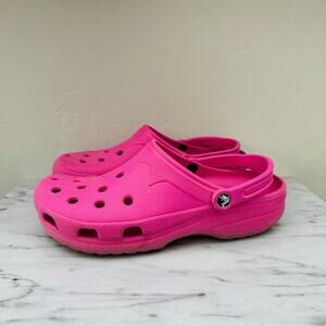 Crocs Pink Classic Slip On Clogs Adults Size XL (W12-14, M10-11)